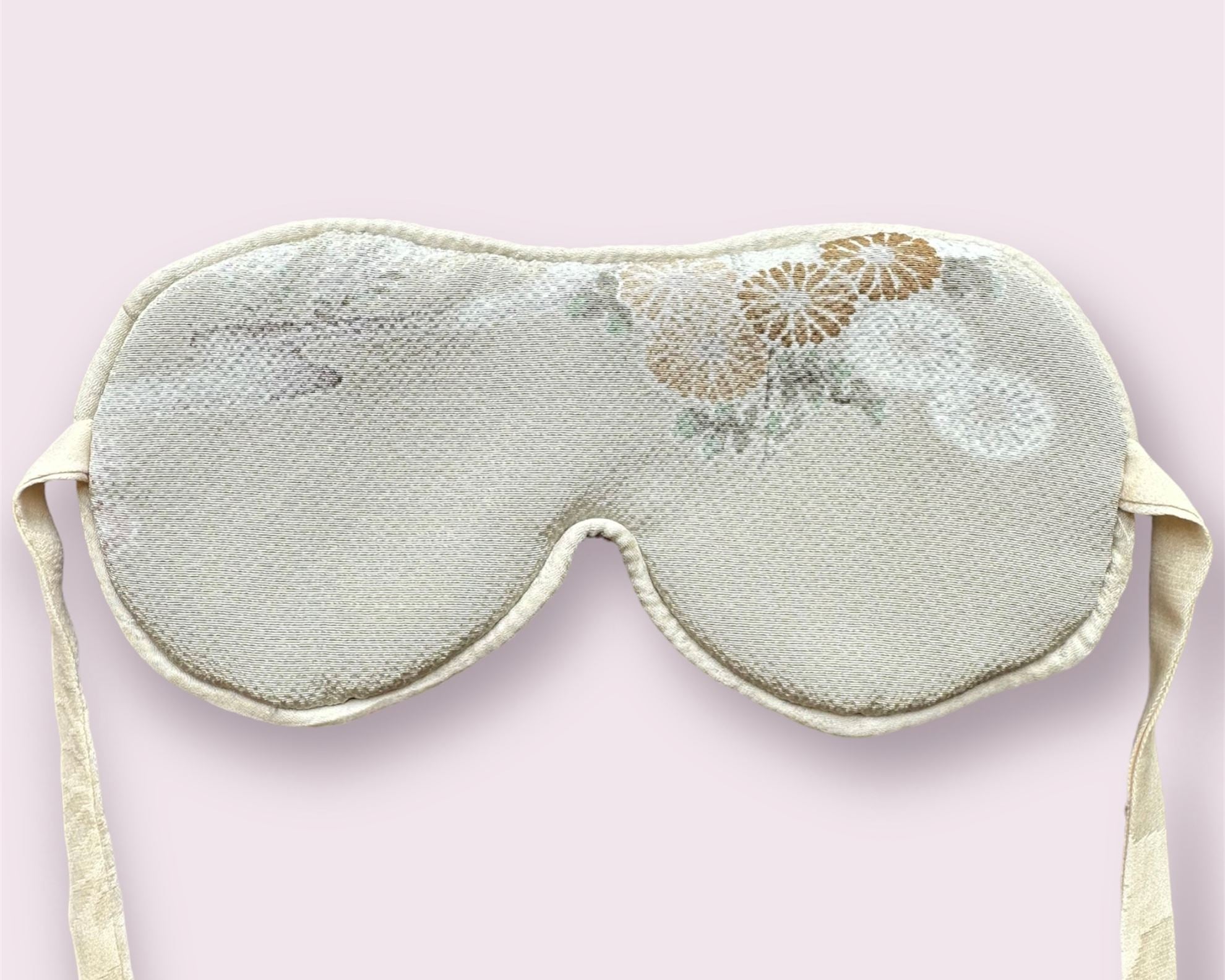 Grøn beauty sleep silke mask med blomster