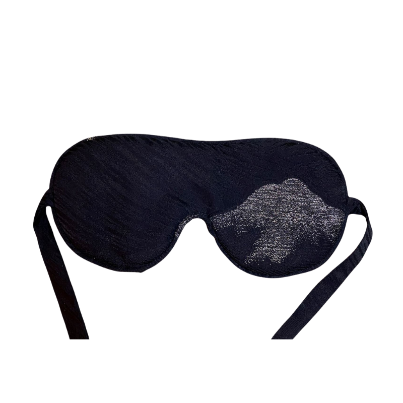 Blå beauty sleep mask lavet af silke