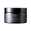 Sort dåse med SMUK skincare organic body butter med ingefær og mandarin